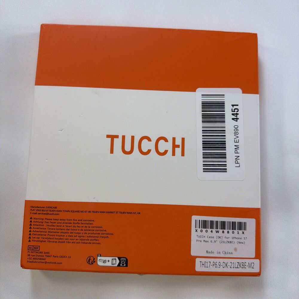 NWT TUCCH Wallet Case iPhone 17 Pro Max 6.9" Blue Folio Flip Cover Magnetic